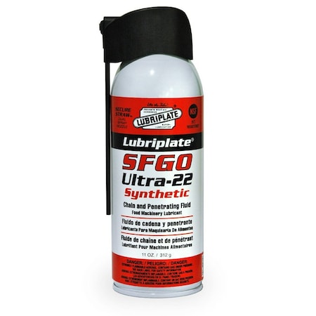 Lubriplate H-1/food grade synthetic chain & penetrating fluid - SFGO ULTRA 22, 12/11 OZ SPRAY, 12PK L0931-063